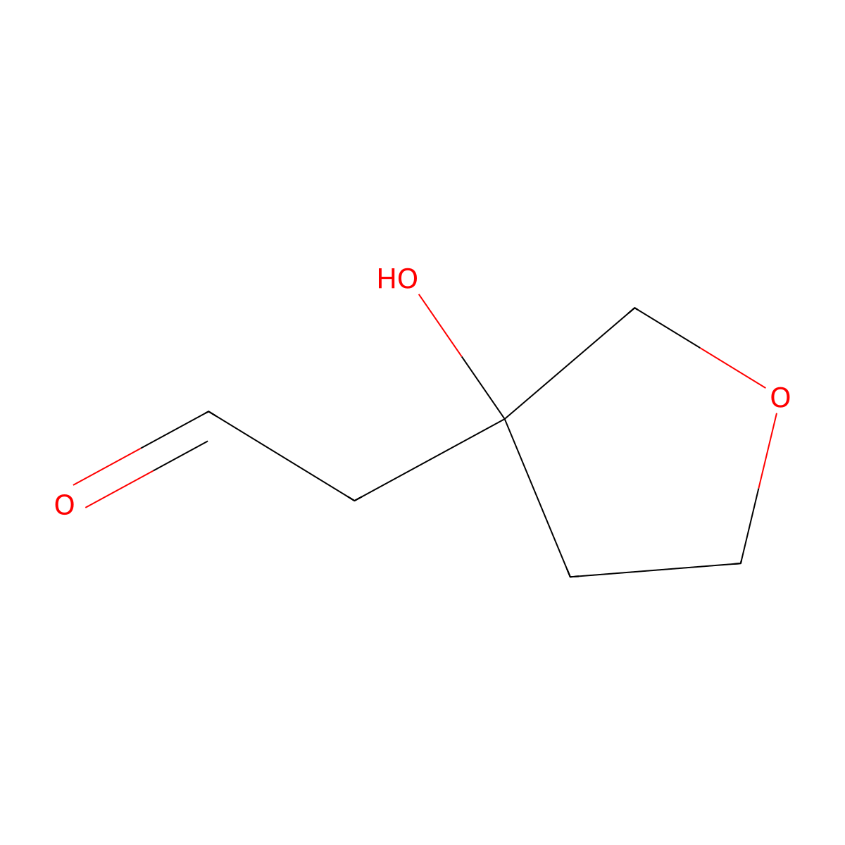 2-(3-Hydroxyoxolan-3-yl)acetaldehyde molecular structure, CAS 1597293-25-8