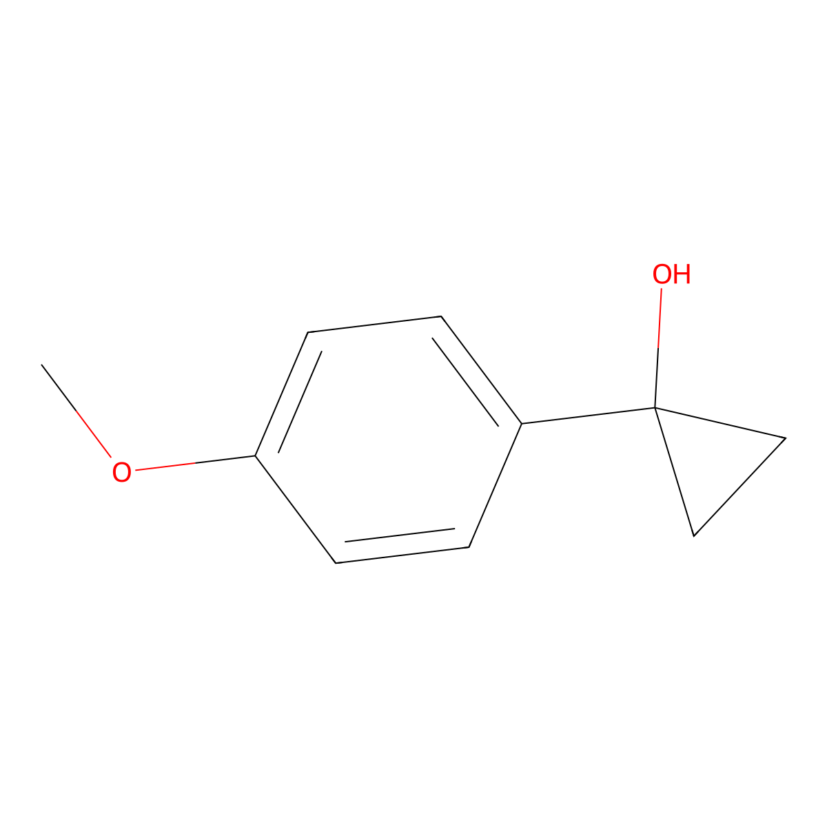 1-(4-Methoxyphenyl)cyclopropanol molecular structure, CAS 15973-65-6