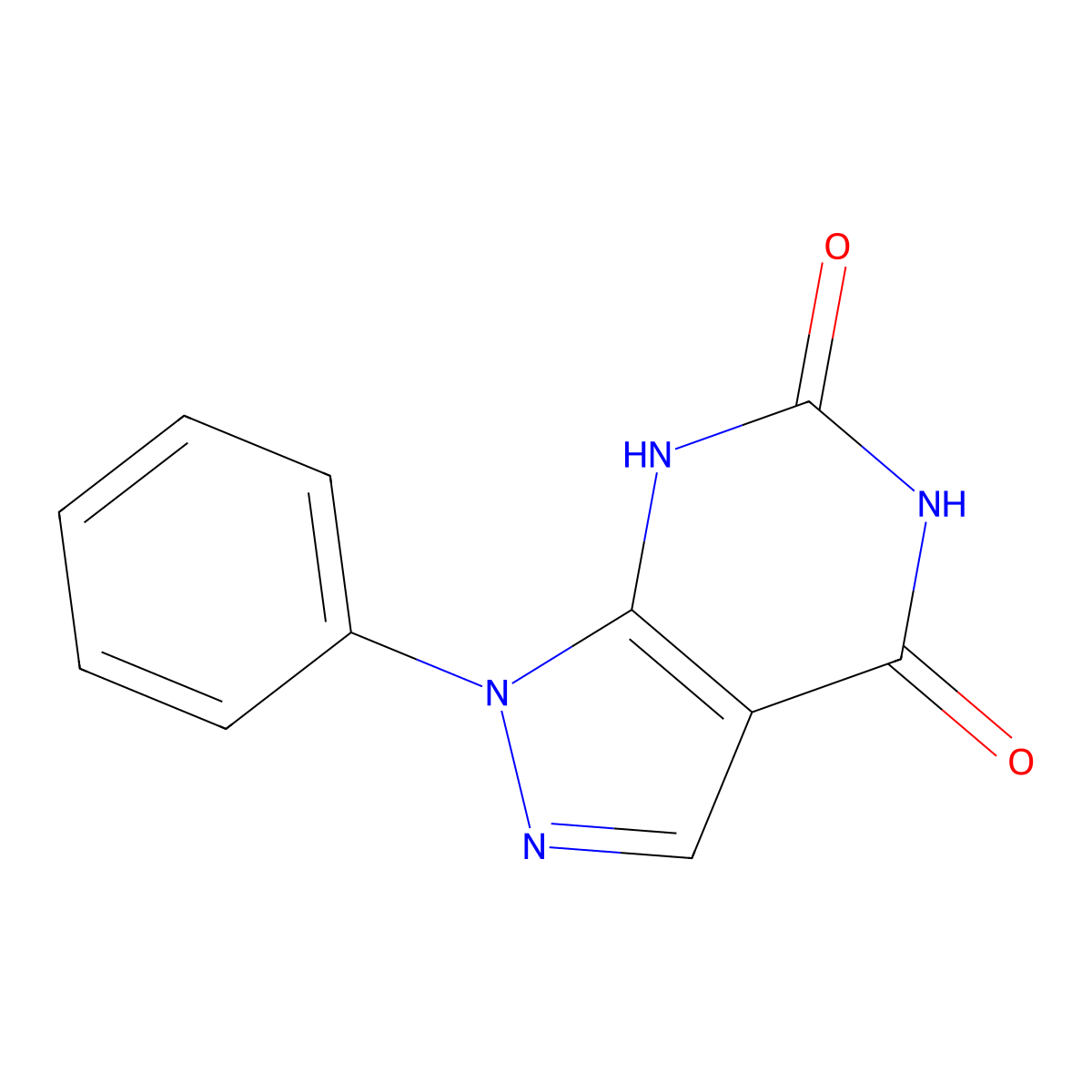 1-phenyl-1H-pyrazolo[3,4-d]pyrimidine-4,6-diol molecular structure, CAS 15973-83-8