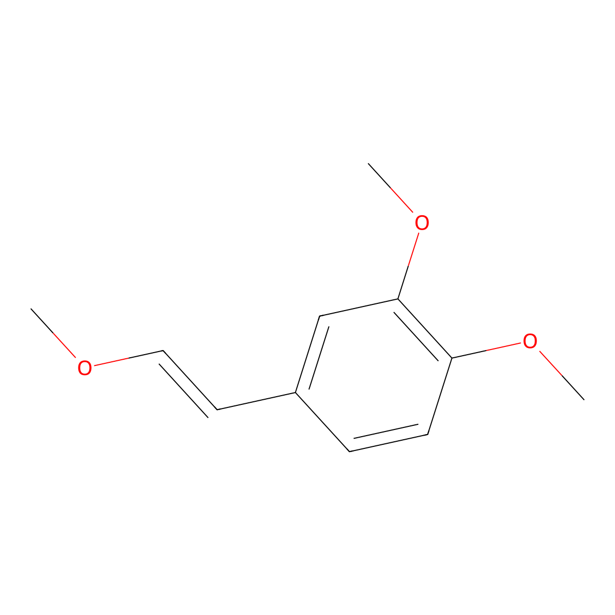 Benzene, 1,2-dimethoxy-4-(2-methoxyethenyl)- molecular structure, CAS 159730-37-7