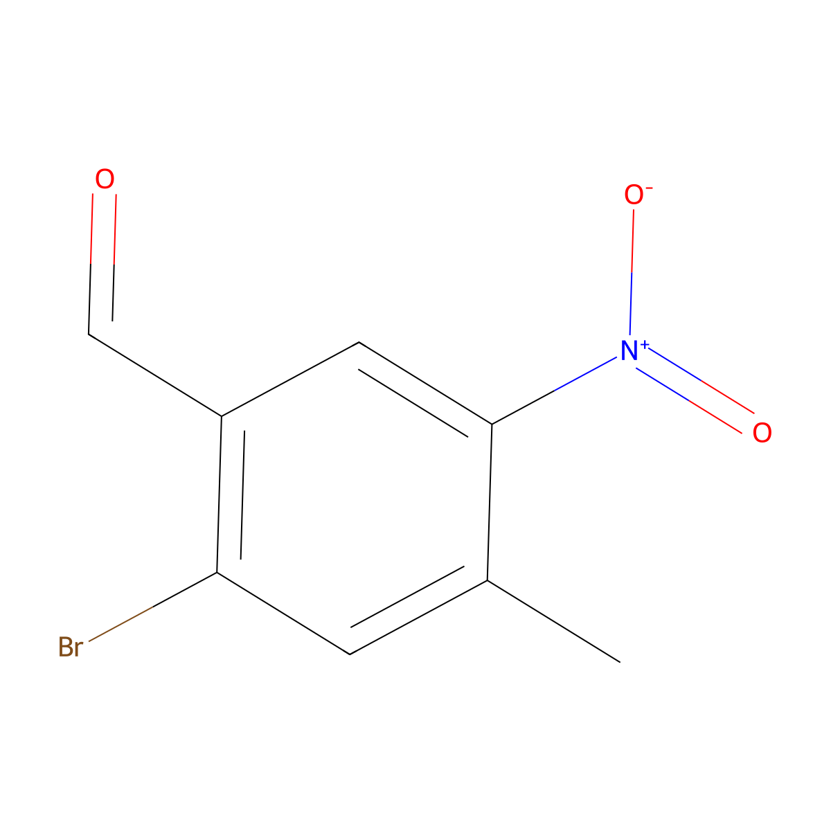 2-Bromo-4-methyl-5-nitrobenzaldehyde molecular structure, CAS 159730-72-0