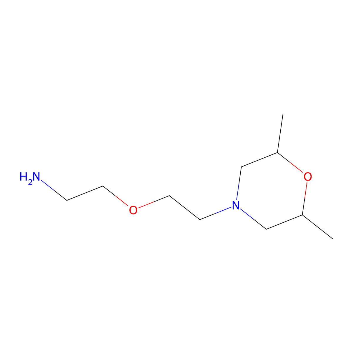 2-[2-[(2R,6S)-2,6-dimethylmorpholin-4-yl]ethoxy]ethanamine molecular structure, CAS 1597326-47-0