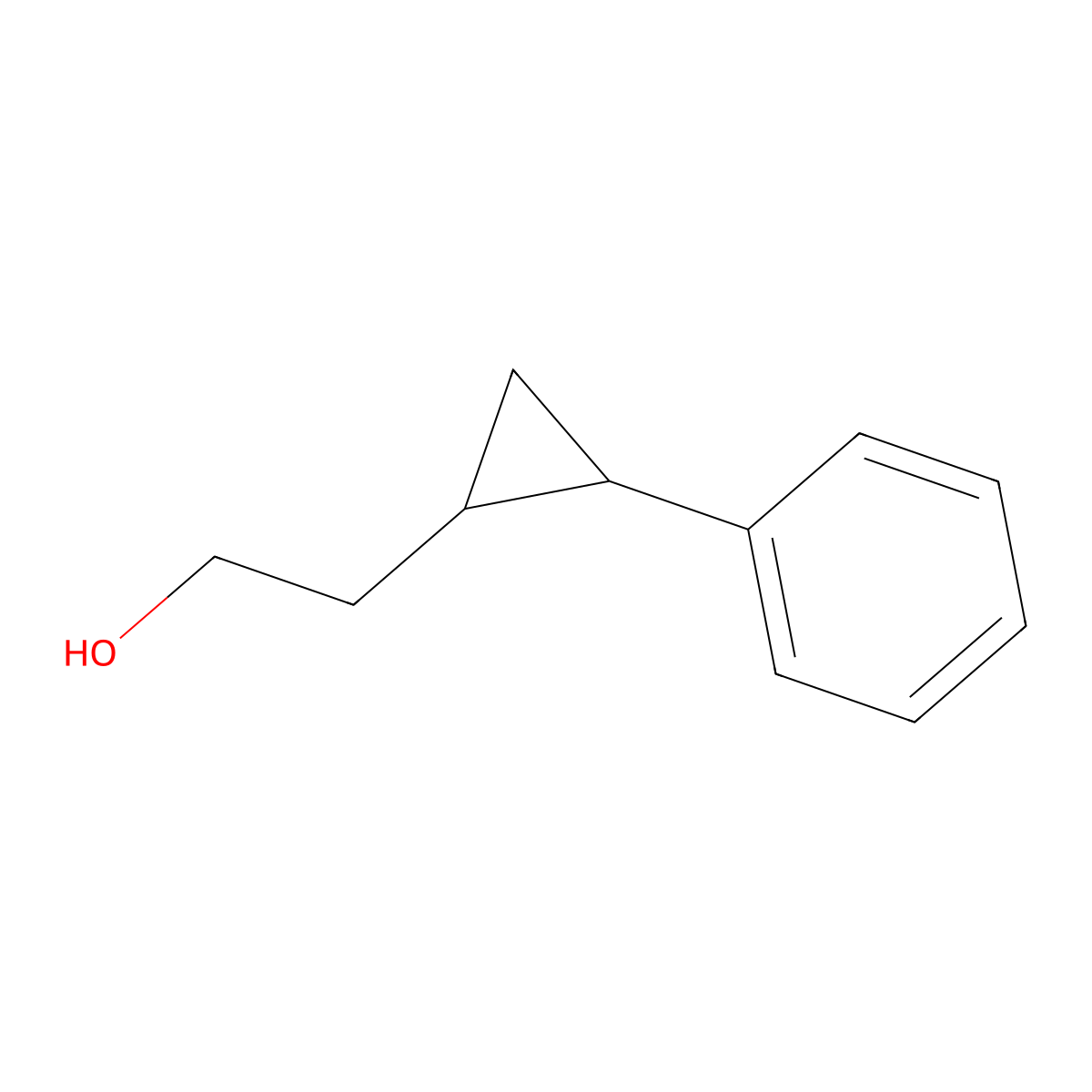 2-(2-Phenylcyclopropyl)ethan-1-ol molecular structure, CAS 1597326-71-0