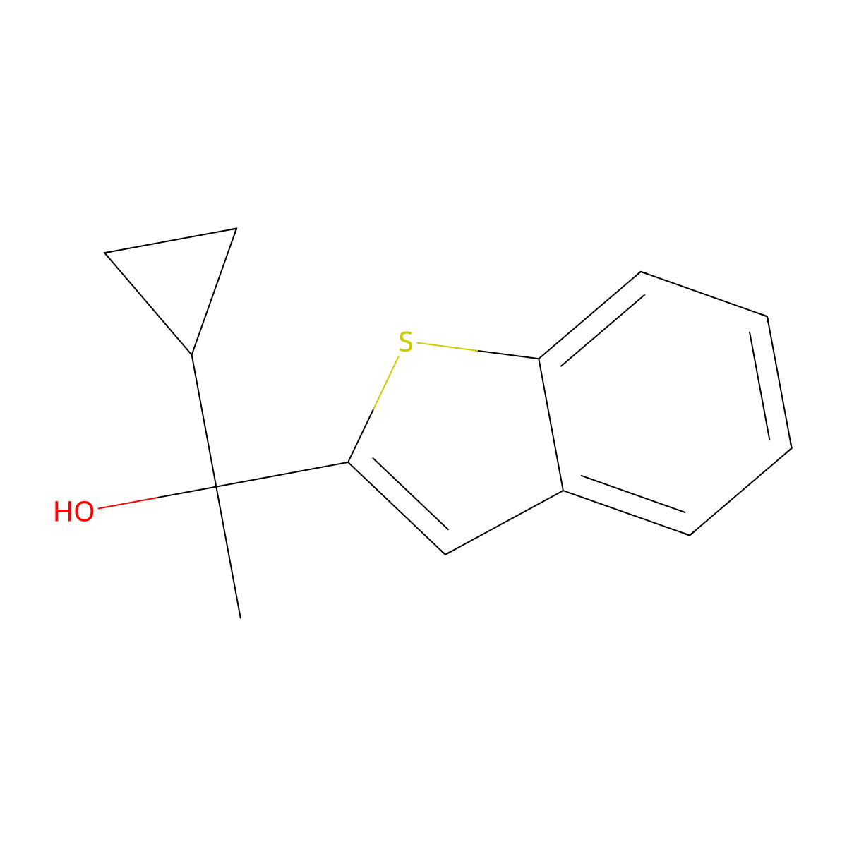 alpha-Cyclopropyl-alpha-methylbenZo[b]thiophene-2-methanol molecular structure, CAS 1597329-51-5