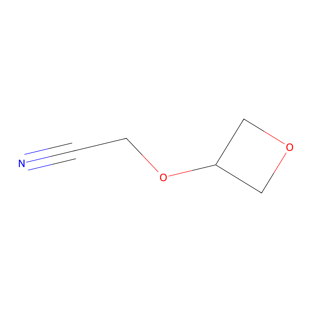 2-(Oxetan-3-yloxy)acetonitrile molecular structure, CAS 1597339-77-9