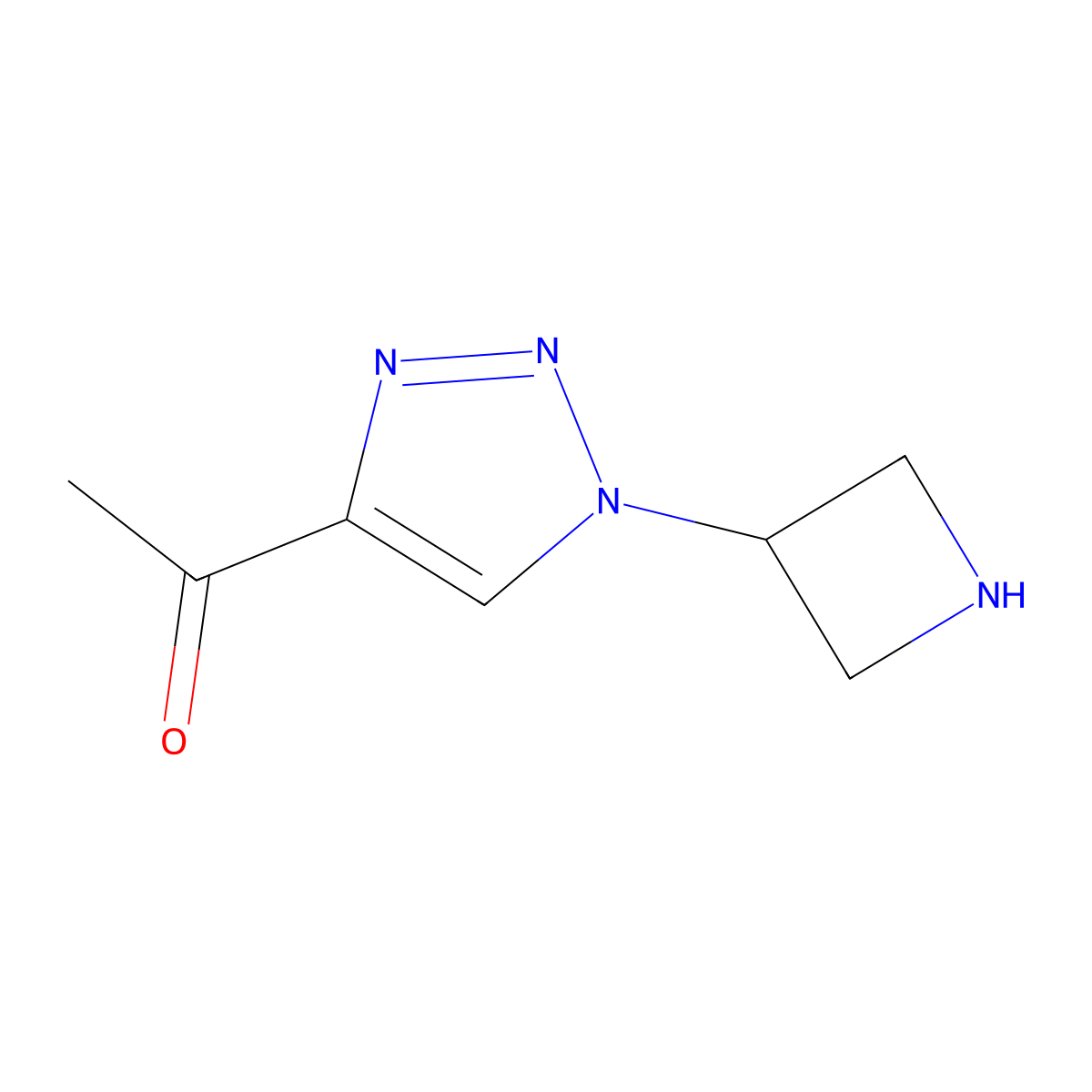 1-[1-(Azetidin-3-yl)-1H-1,2,3-triazol-4-yl]ethan-1-one molecular structure, CAS 1597356-92-7