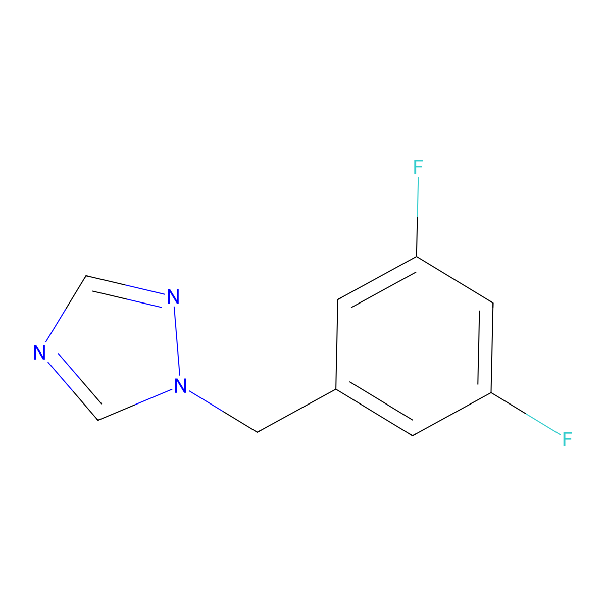 1-(3,5-difluorobenzyl)-1H-1,2,4-triazole molecular structure, CAS 1597383-74-8
