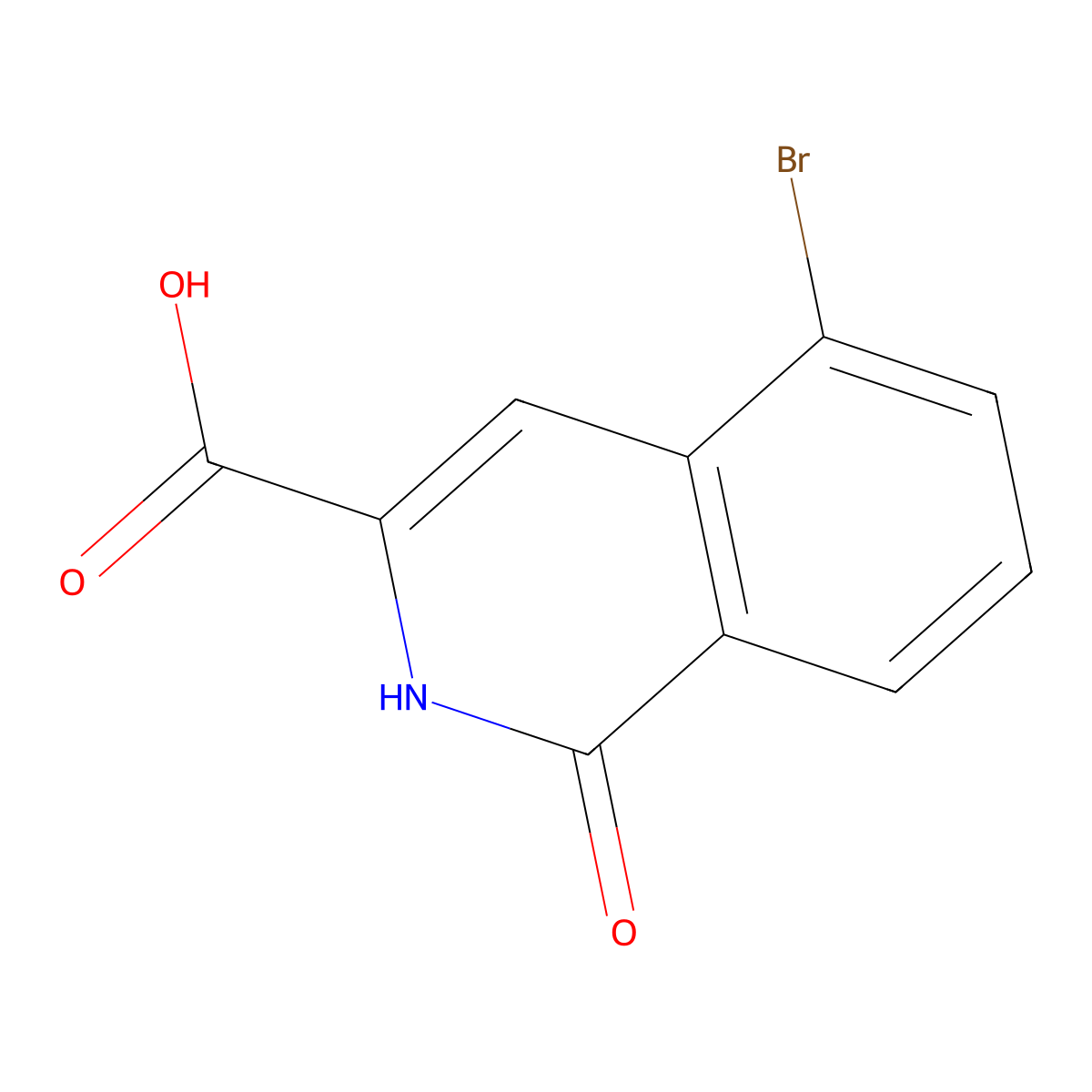 5-Bromo-1-oxo-2H-isoquinoline-3-carboxylic acid molecular structure, CAS 1597387-07-9