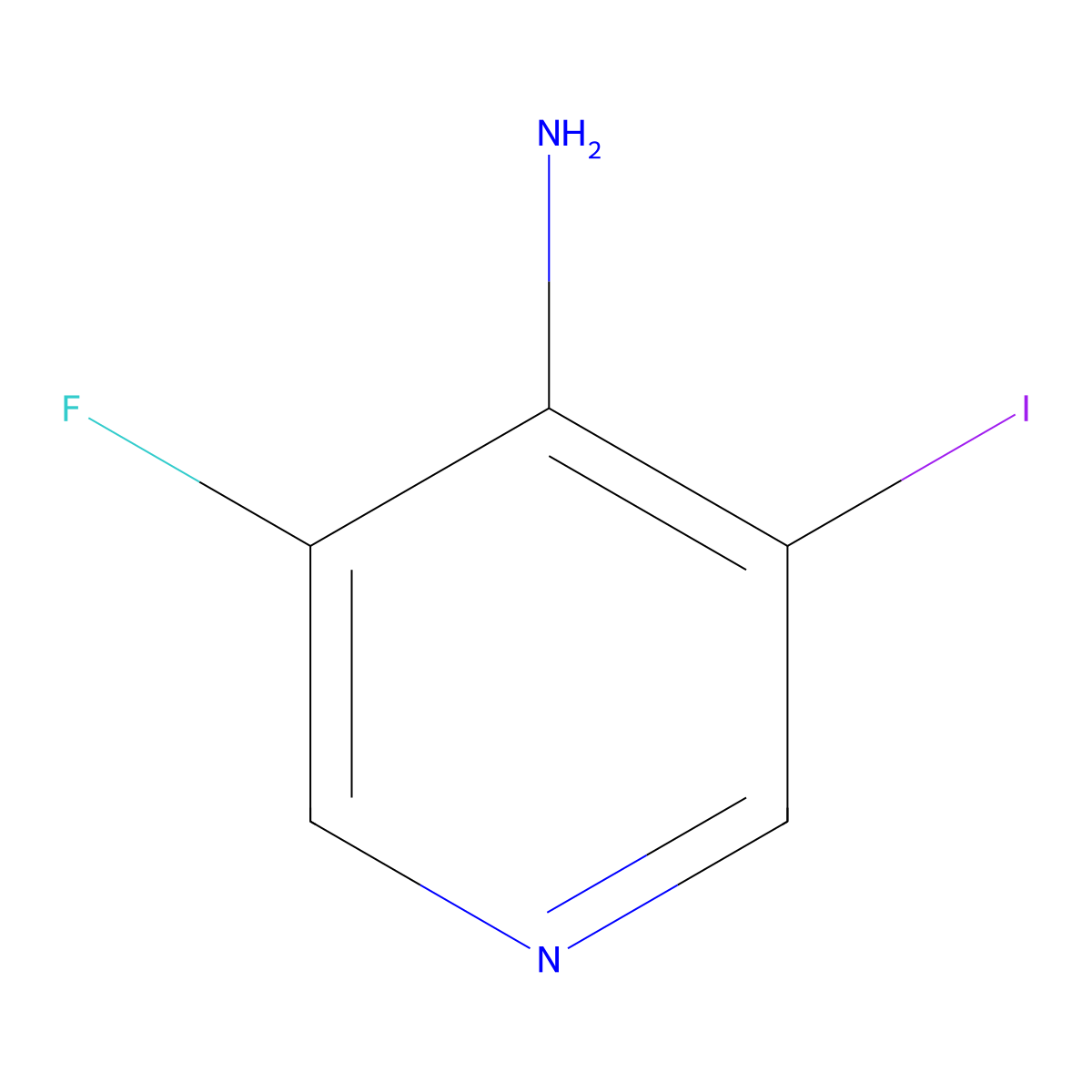 3-Fluoro-5-iodopyridin-4-amine molecular structure, CAS 1597421-56-1