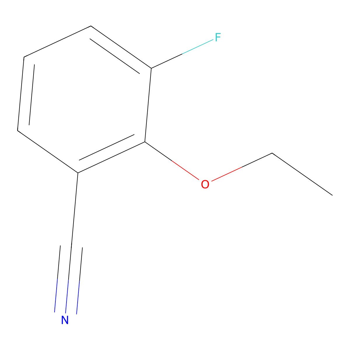 2-Ethoxy-3-fluorobenzonitrile molecular structure, CAS 1597433-70-9