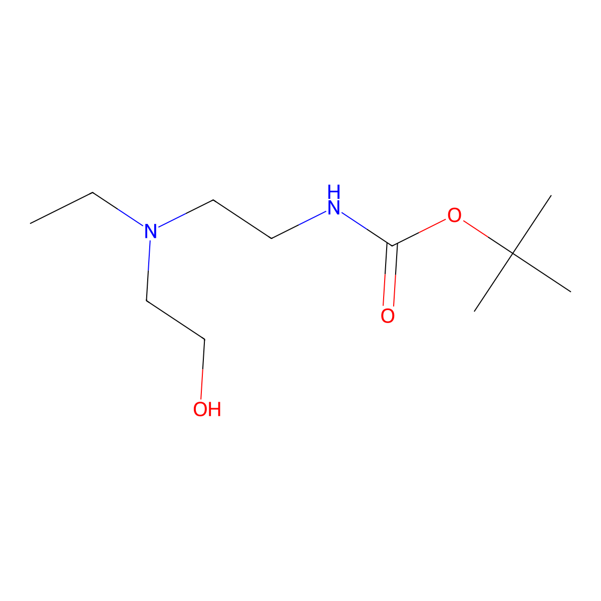 tert-butyl N-{2-[ethyl(2-hydroxyethyl)amino]ethyl}carbamate molecular structure, CAS 1597449-12-1