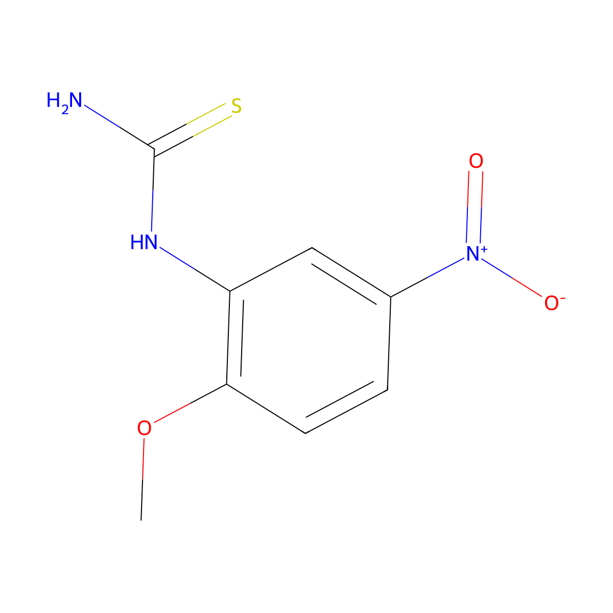 1-(2-Methoxy-5-nitrophenyl)-2-thiourea molecular structure, CAS 159753-14-7