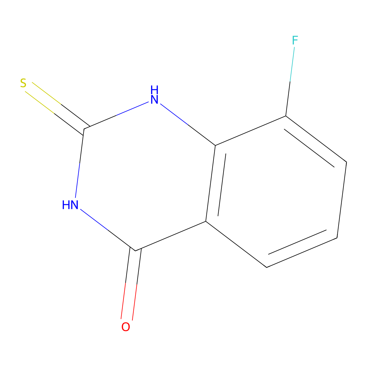 8-Fluoro-2-mercaptoquinazolin-4(3H)-one molecular structure, CAS 1597549-01-3