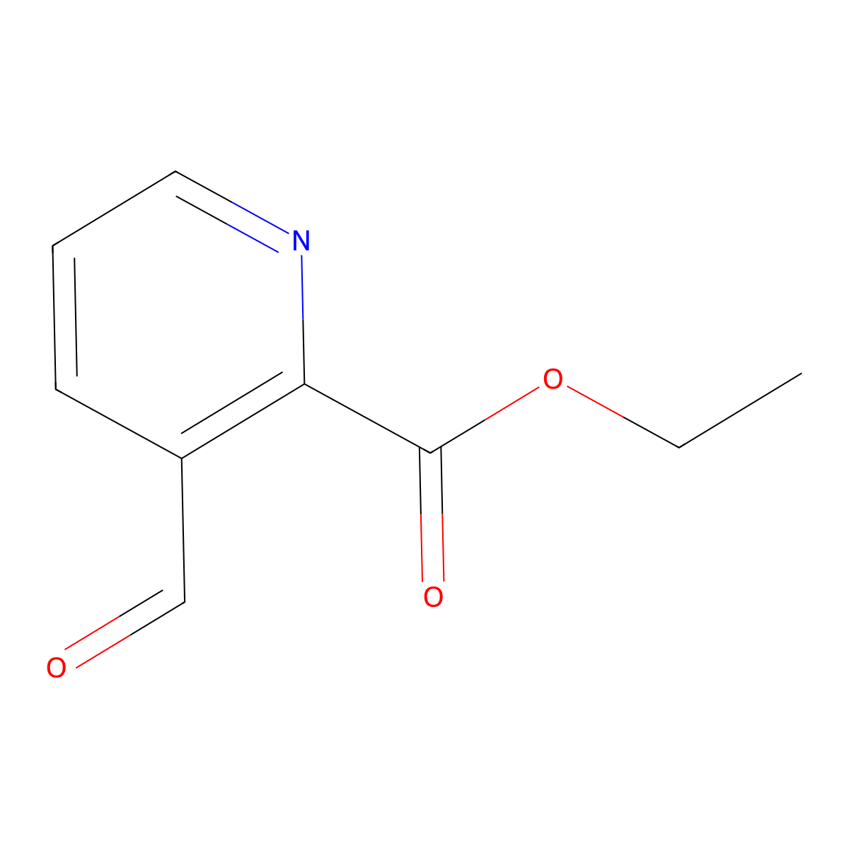 Ethyl 3-formylpyridine-2-carboxylate molecular structure, CAS 159755-62-1
