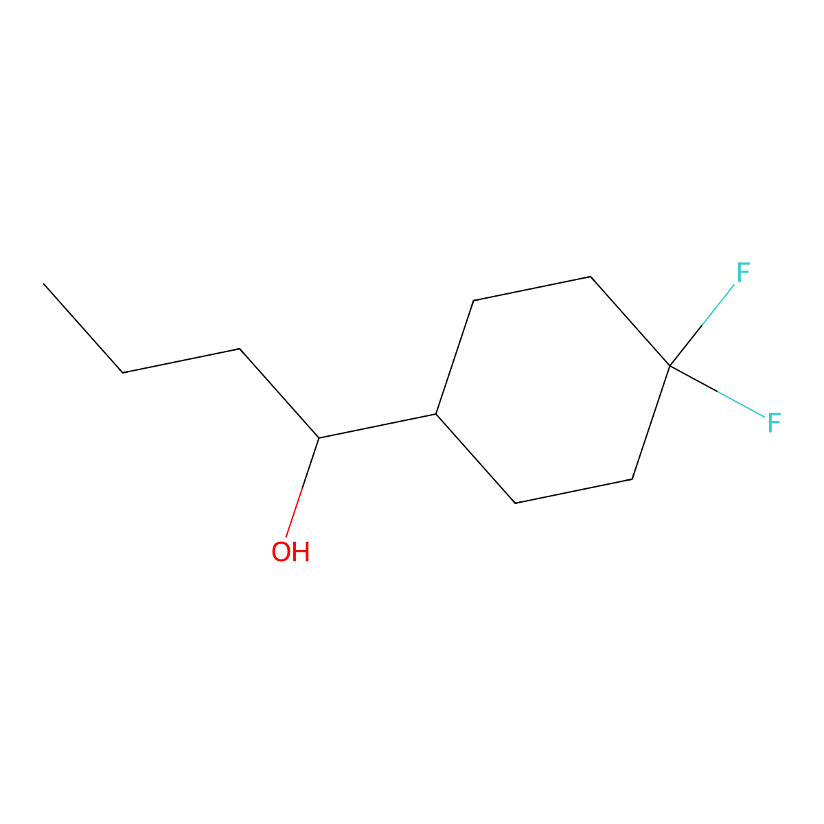 1-(4,4-Difluorocyclohexyl)butan-1-ol molecular structure, CAS 1597579-61-7
