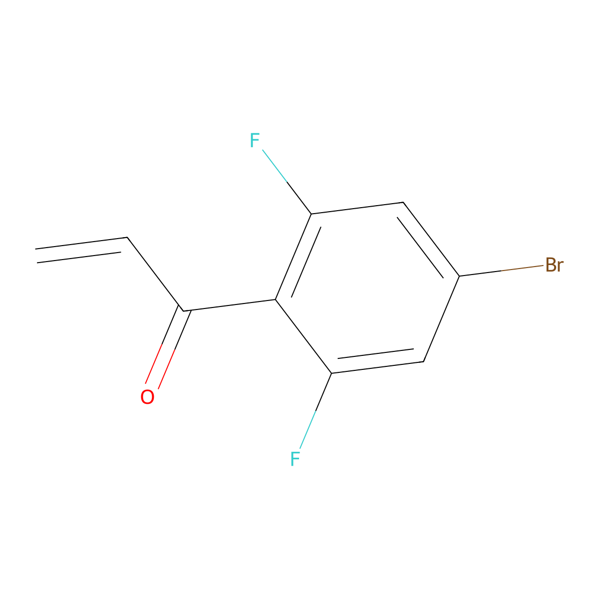 1-(4-Bromo-2,6-difluorophenyl)prop-2-en-1-one molecular structure, CAS 1597588-57-2
