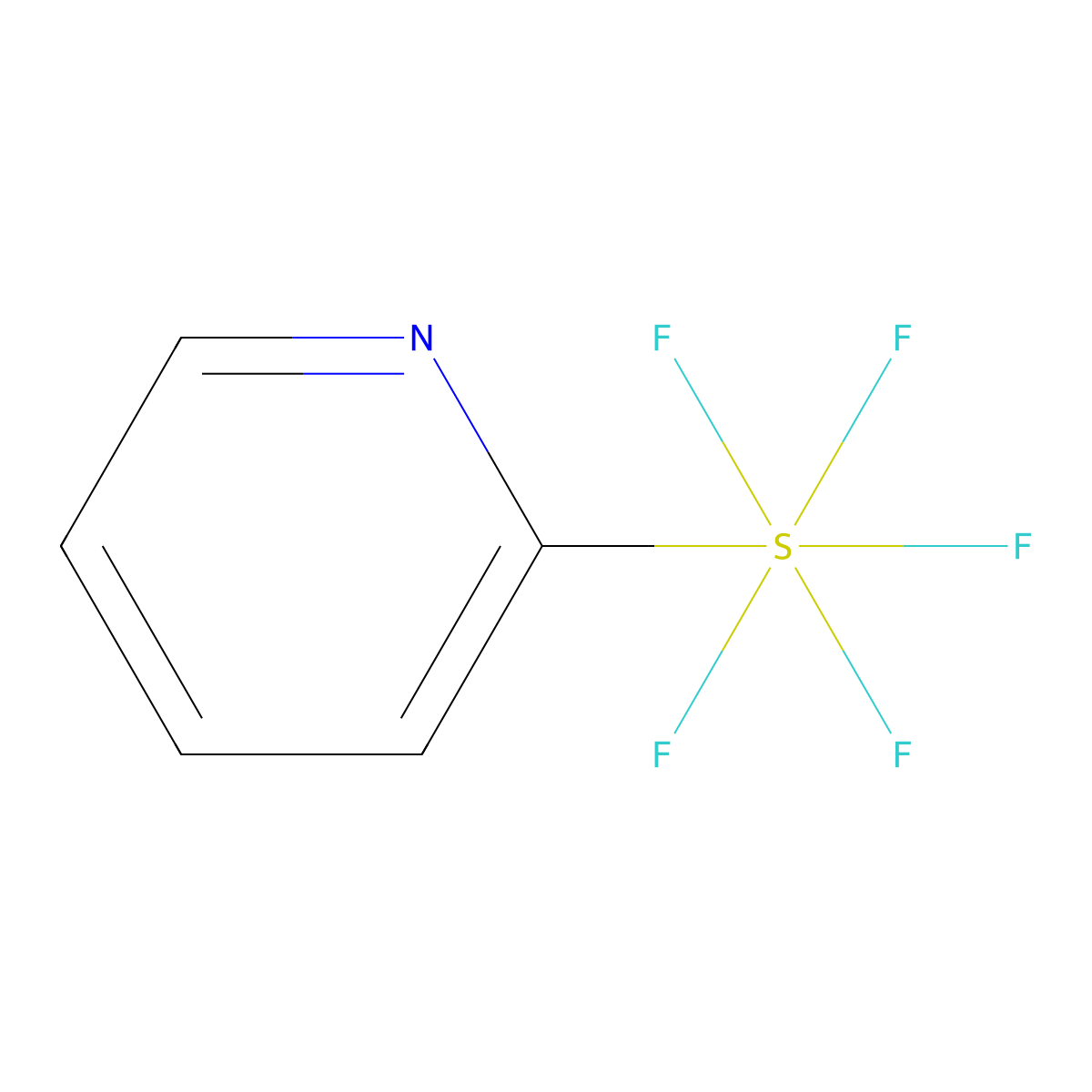 2-(Pentafluoro-lambda6-sulfanyl)pyridine molecular structure, CAS 159761-89-4