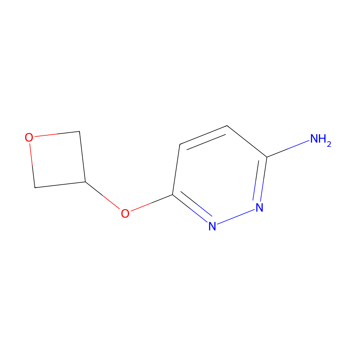 6-(Oxetan-3-yloxy)pyridazin-3-amine molecular structure, CAS 1597610-09-7