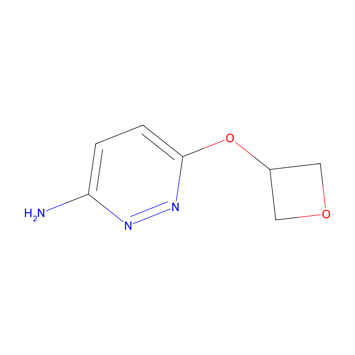 6-(Oxetan-3-yloxy)pyridazin-3-amine molecular structure, CAS 1597610-09-7