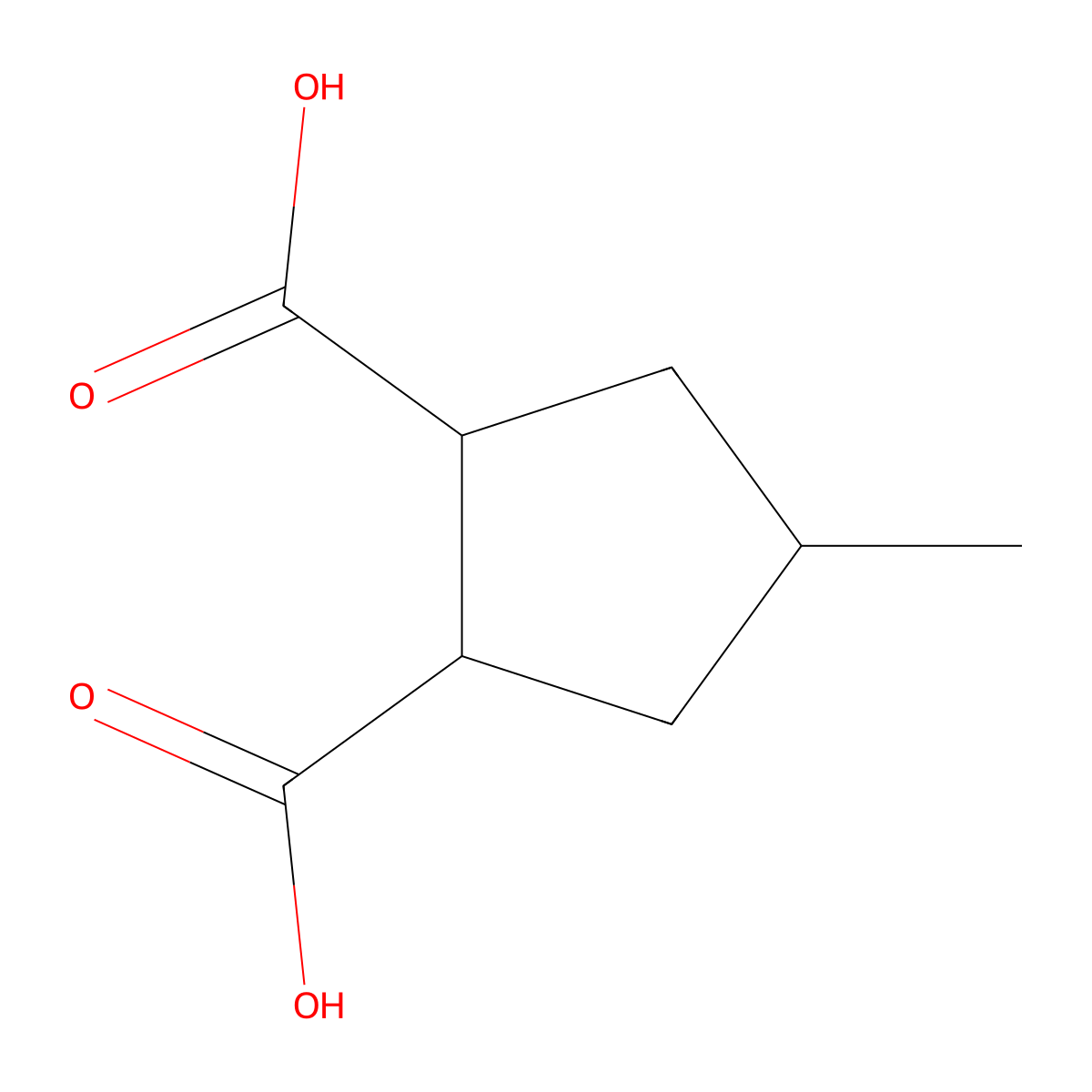 4-Methylcyclopentane-1,2-dicarboxylic acid molecular structure, CAS 1597634-43-9