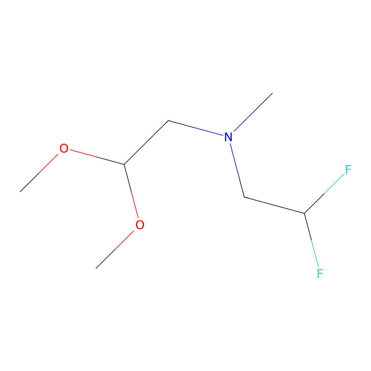(2,2-Difluoroethyl)(2,2-dimethoxyethyl)methylamine molecular structure, CAS 1597636-42-4