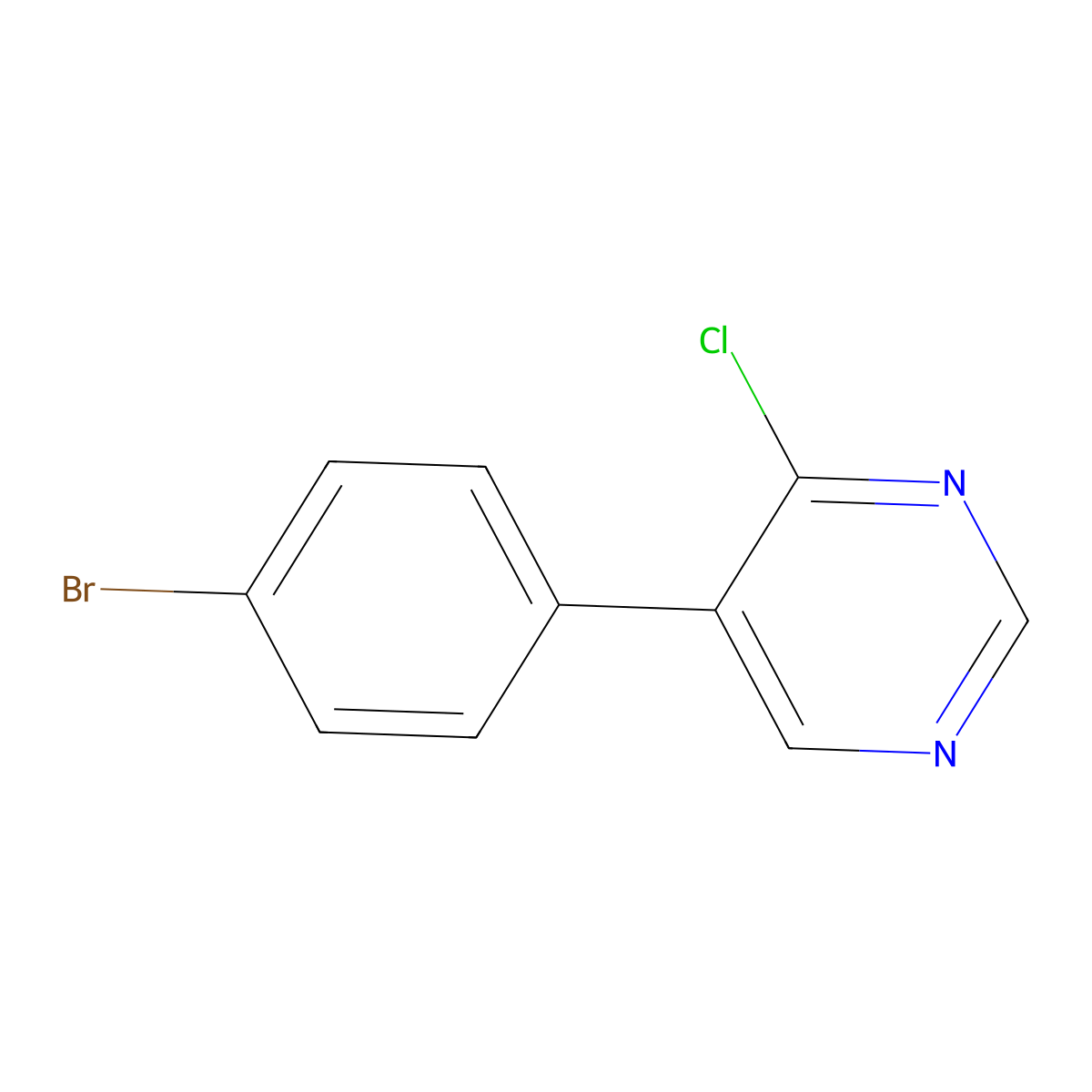 5-(4-Bromophenyl)-4-chloropyrimidine molecular structure, CAS 1597641-58-1