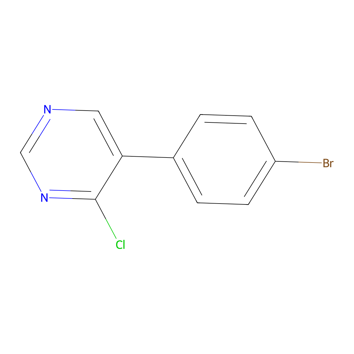 5-(4-Bromophenyl)-4-chloropyrimidine molecular structure, CAS 1597641-58-1
