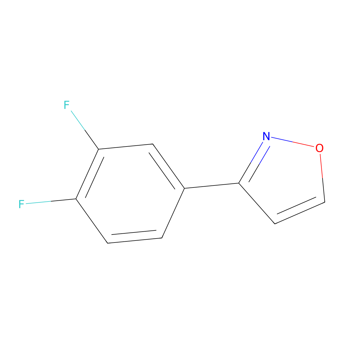 3-(3,4-Difluorophenyl)isoxazole molecular structure, CAS 1597645-91-4