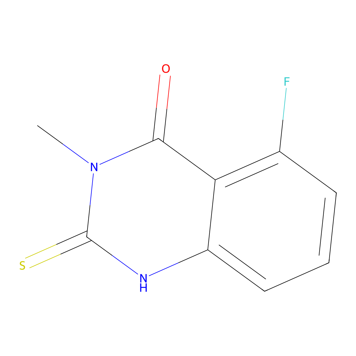 5-Fluoro-3-methyl-2-sulfanylidene-1H-quinazolin-4-one molecular structure, CAS 1597661-55-6
