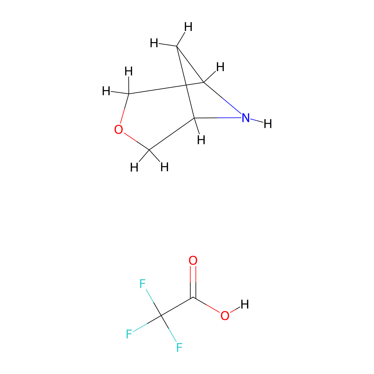 3-Oxa-6-Azabicyclo[3.1.1]Heptane Trifluoroacetate molecular structure, CAS 1597771-06-6