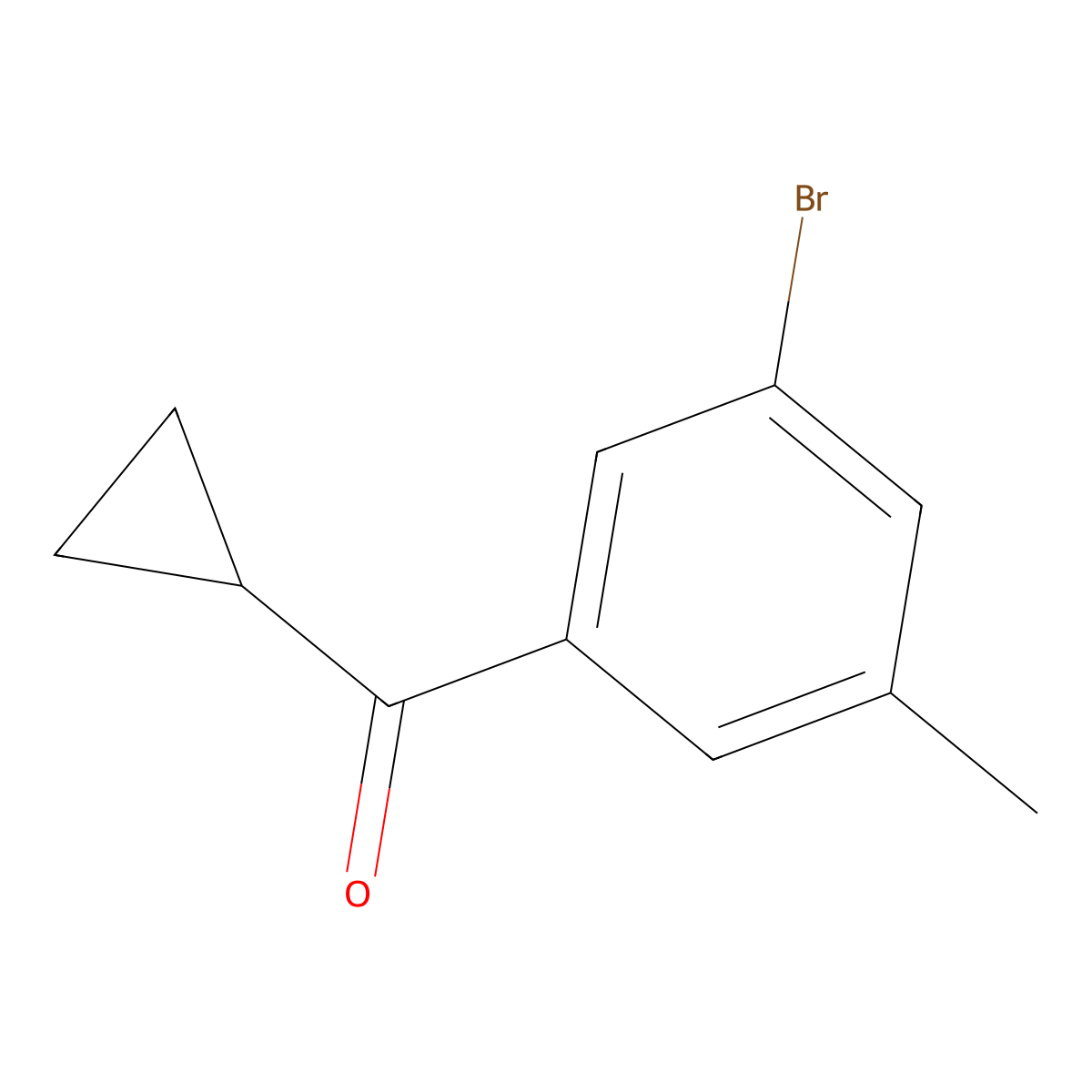 (3-Bromo-5-methylphenyl)cyclopropylmethanone molecular structure, CAS 1597775-49-9