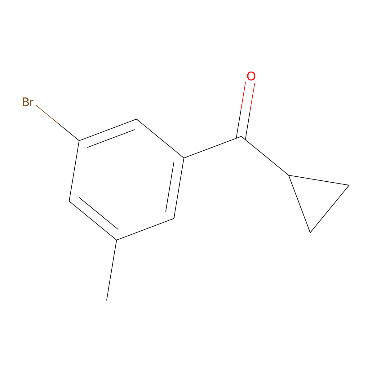 (3-Bromo-5-methylphenyl)cyclopropylmethanone molecular structure, CAS 1597775-49-9