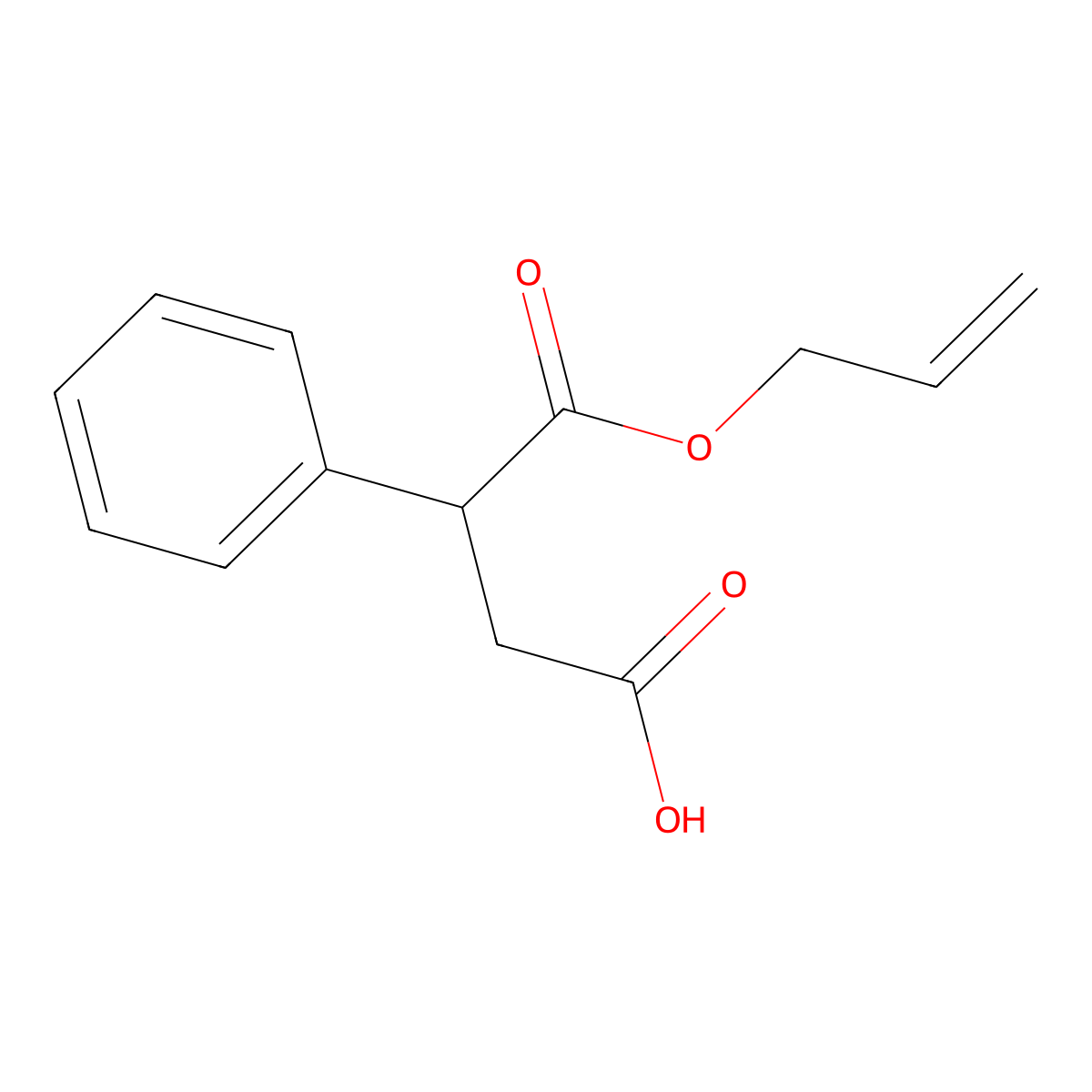 4-Oxo-3-phenyl-4-(prop-2-en-1-yloxy)butanoic acid molecular structure, CAS 1597781-21-9