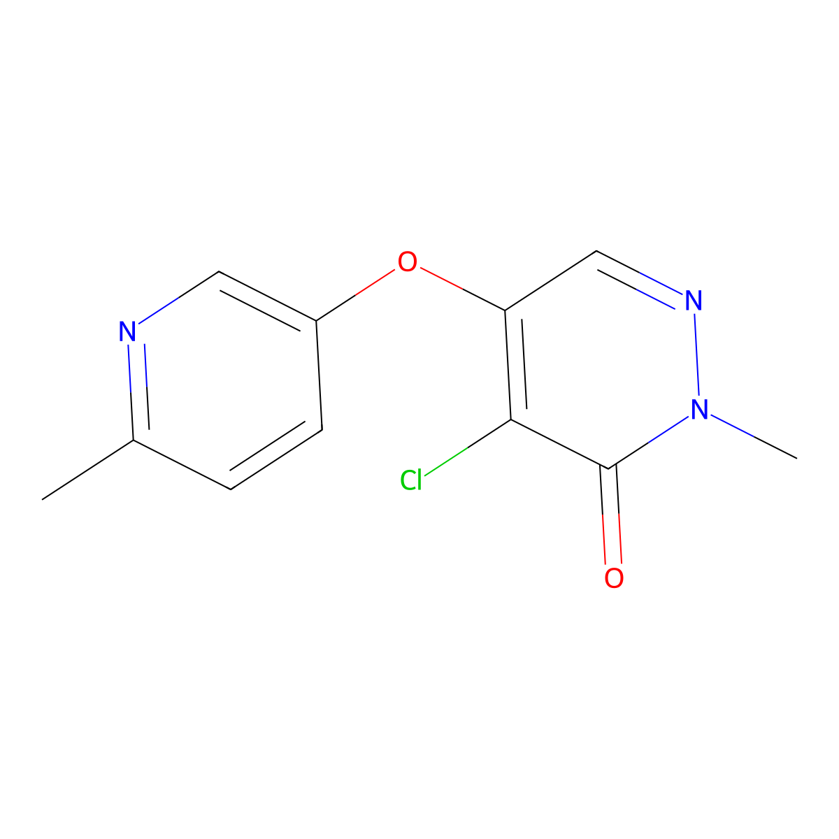 4-Chloro-2-methyl-5-[(6-methylpyridin-3-yl)oxy]-2,3-dihydropyridazin-3-one molecular structure, CAS 1597781-28-6