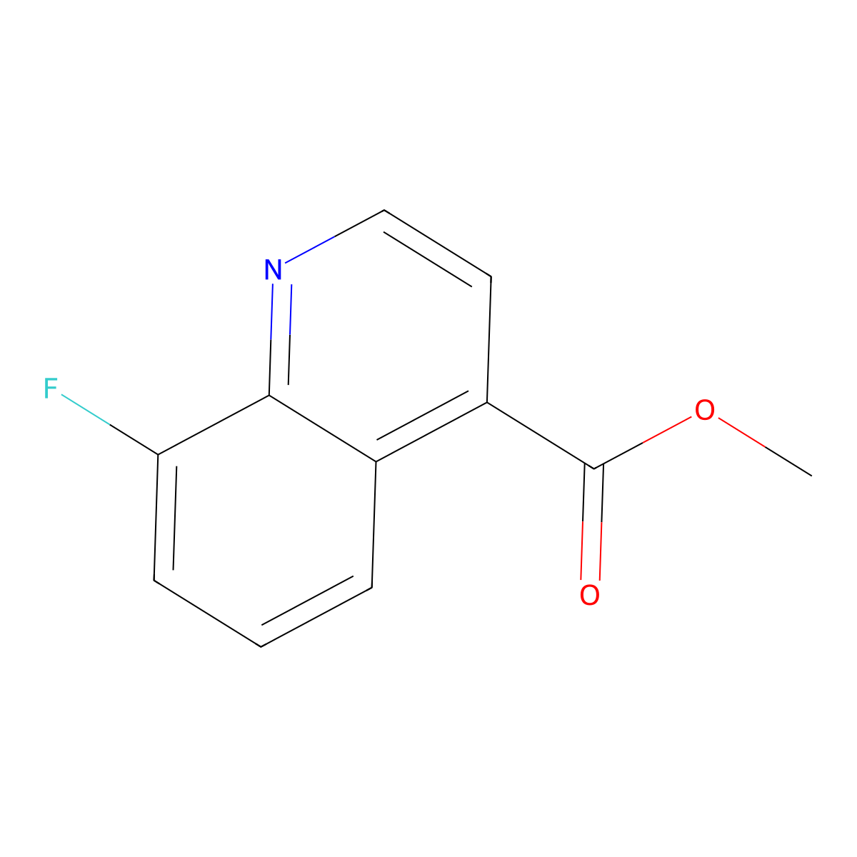 Methyl 8-fluoroquinoline-4-carboxylate molecular structure, CAS 1597795-30-6