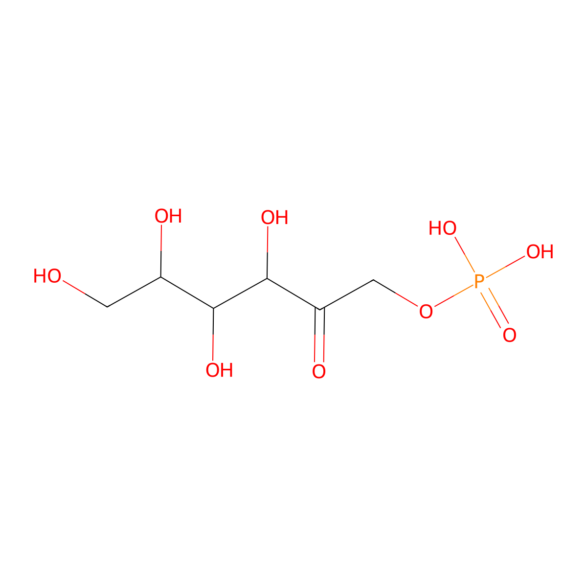Fructose 1-phosphate molecular structure, CAS 15978-08-2
