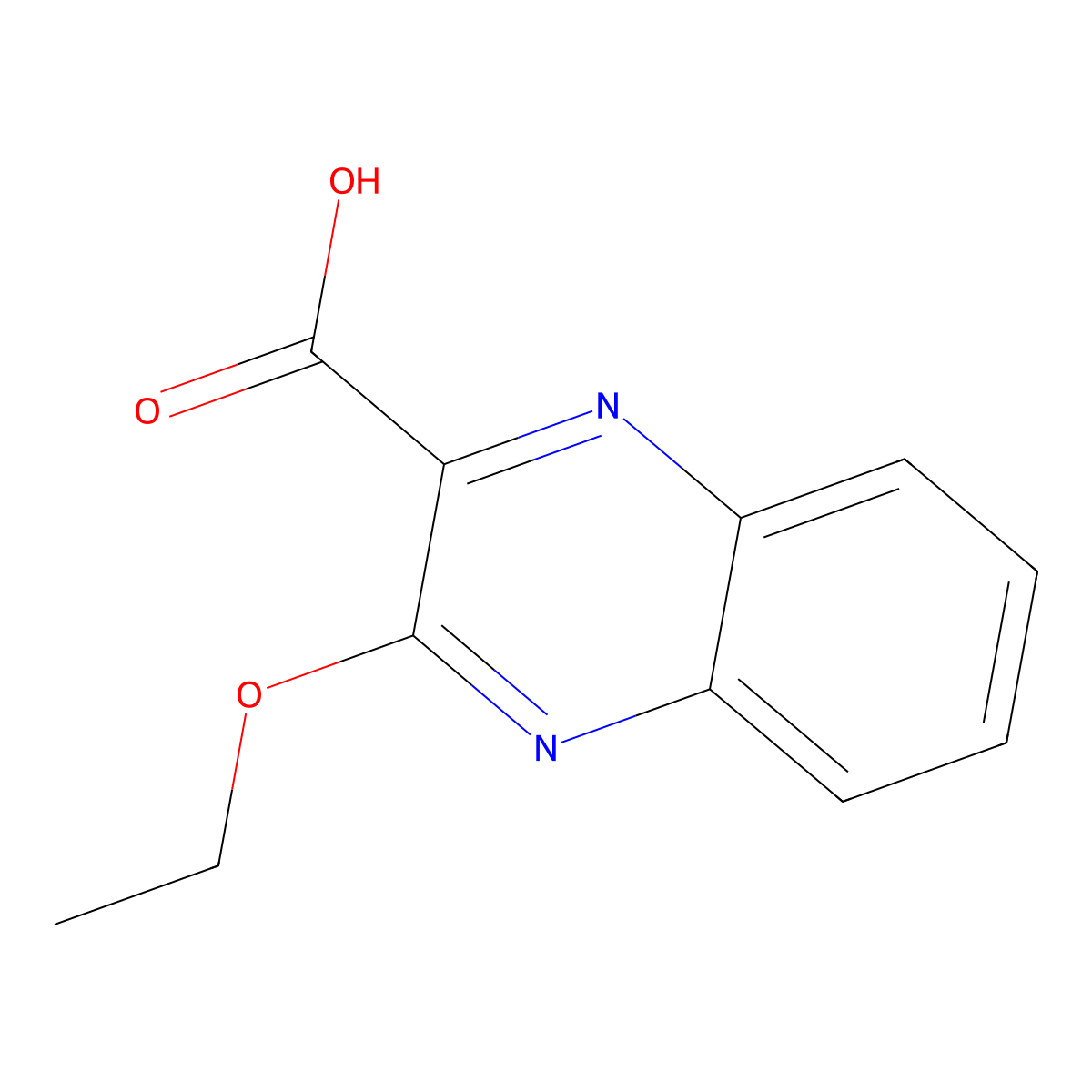 3-Ethoxyquinoxaline-2-carboxylic acid molecular structure, CAS 159782-18-0