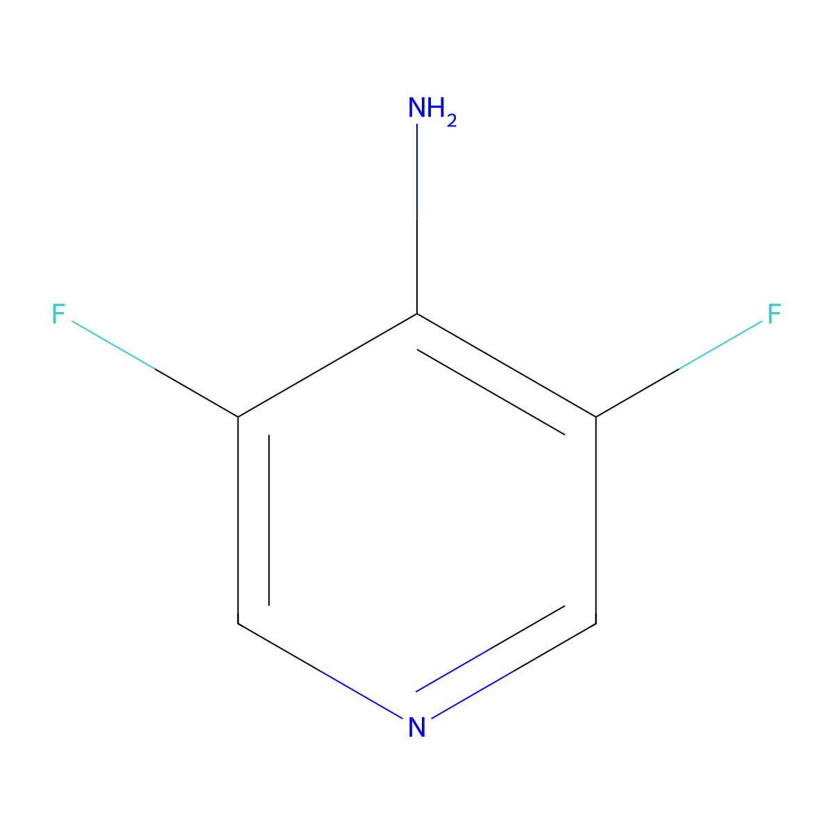 3,5-Difluoro-4-pyridinamine molecular structure, CAS 159783-22-9