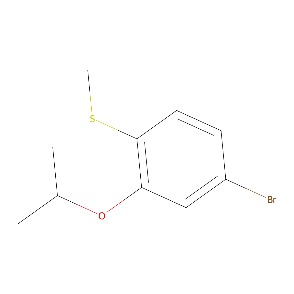 (4-Bromo-2-isopropoxyphenyl)(methyl)sulfane molecular structure, CAS 159783-44-5
