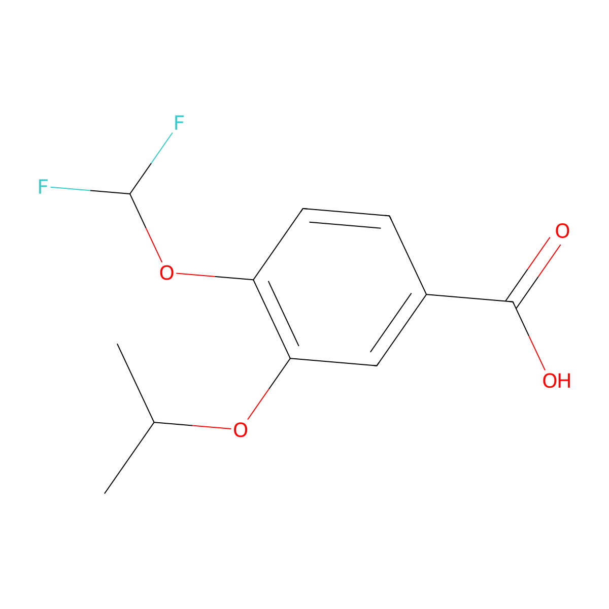 4-(Difluoromethoxy)-3-isopropoxybenzoic acid molecular structure, CAS 159783-48-9