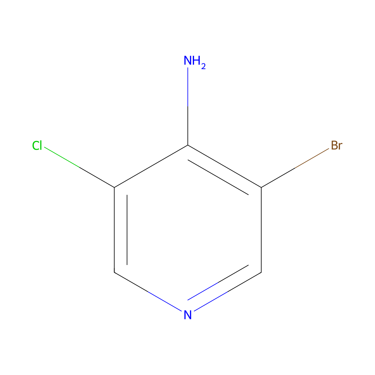 3-Bromo-5-chloropyridin-4-amine molecular structure, CAS 159783-78-5