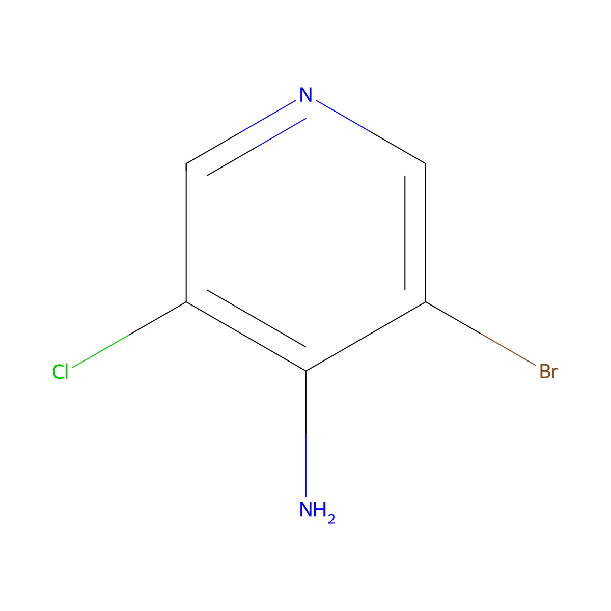 3-Bromo-5-chloropyridin-4-amine molecular structure, CAS 159783-78-5