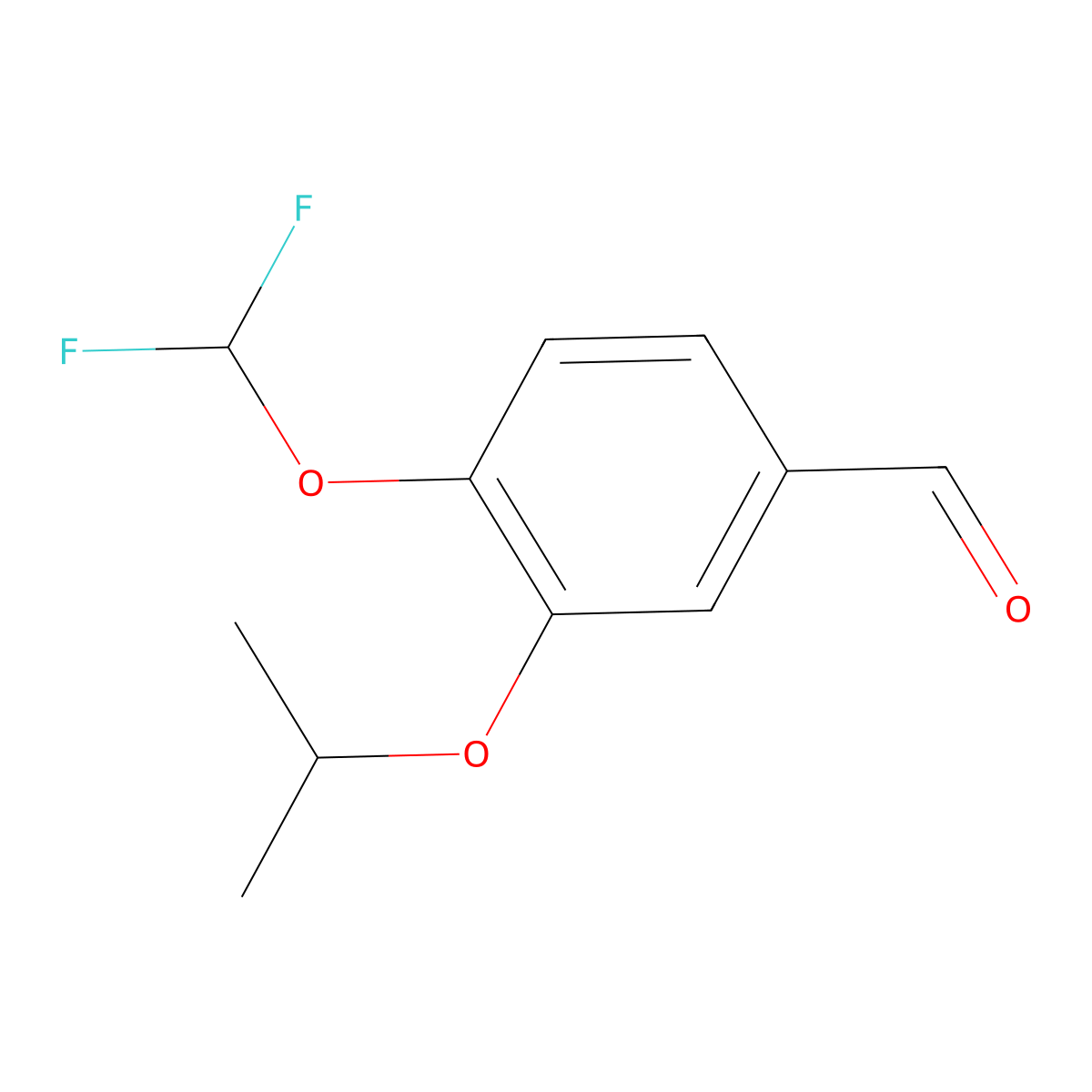 4-(Difluoromethoxy)-3-isopropoxybenzaldehyde molecular structure, CAS 159783-82-1