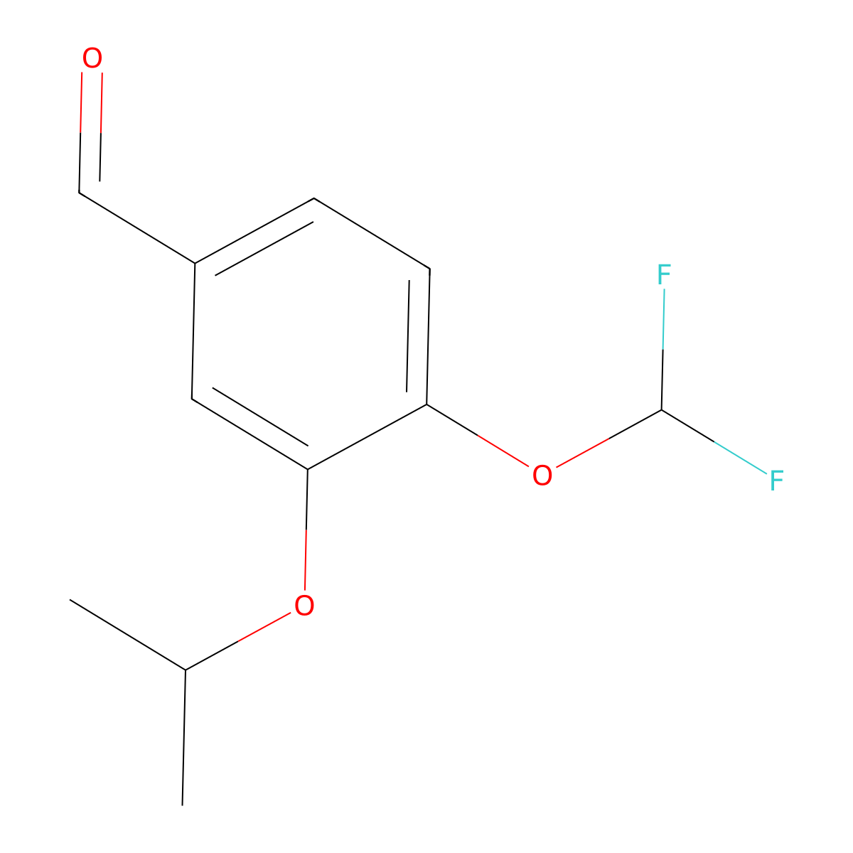 4-(Difluoromethoxy)-3-isopropoxybenzaldehyde molecular structure, CAS 159783-82-1