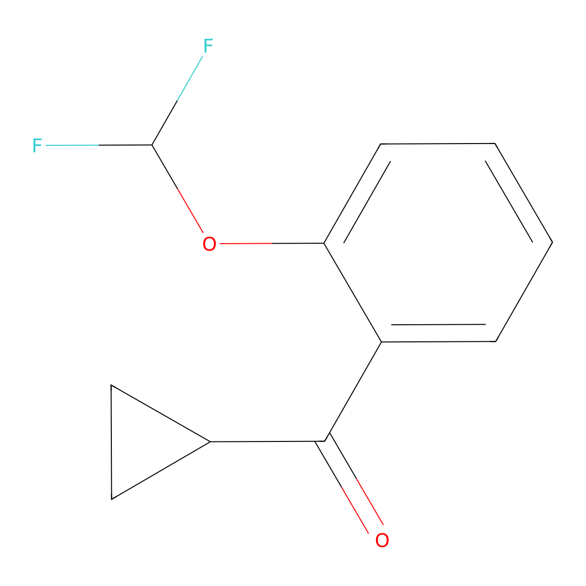Cyclopropyl[2-(difluoromethoxy)phenyl]methanone molecular structure, CAS 1597836-07-1