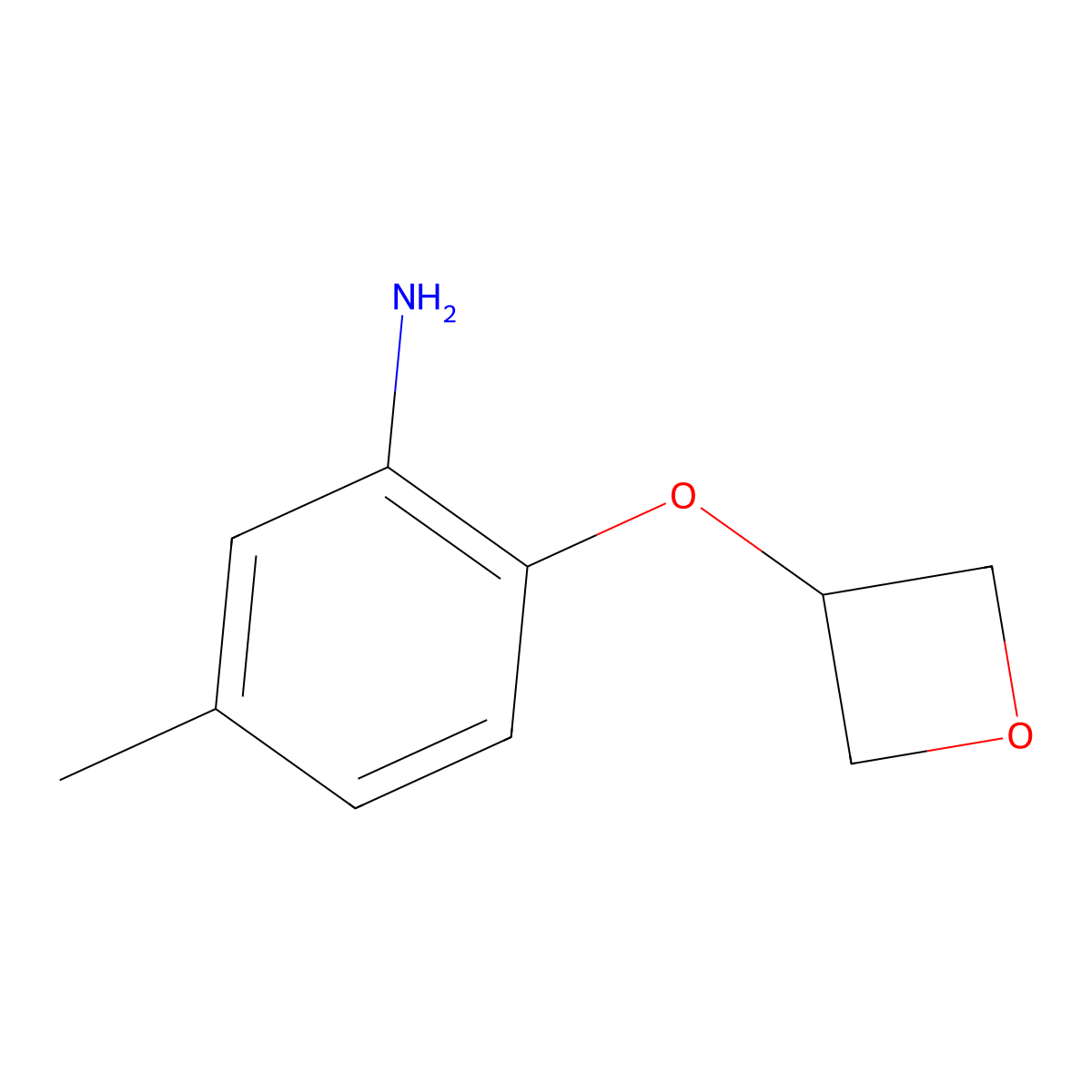 5-Methyl-2-(oxetan-3-yloxy)aniline molecular structure, CAS 1597836-59-3