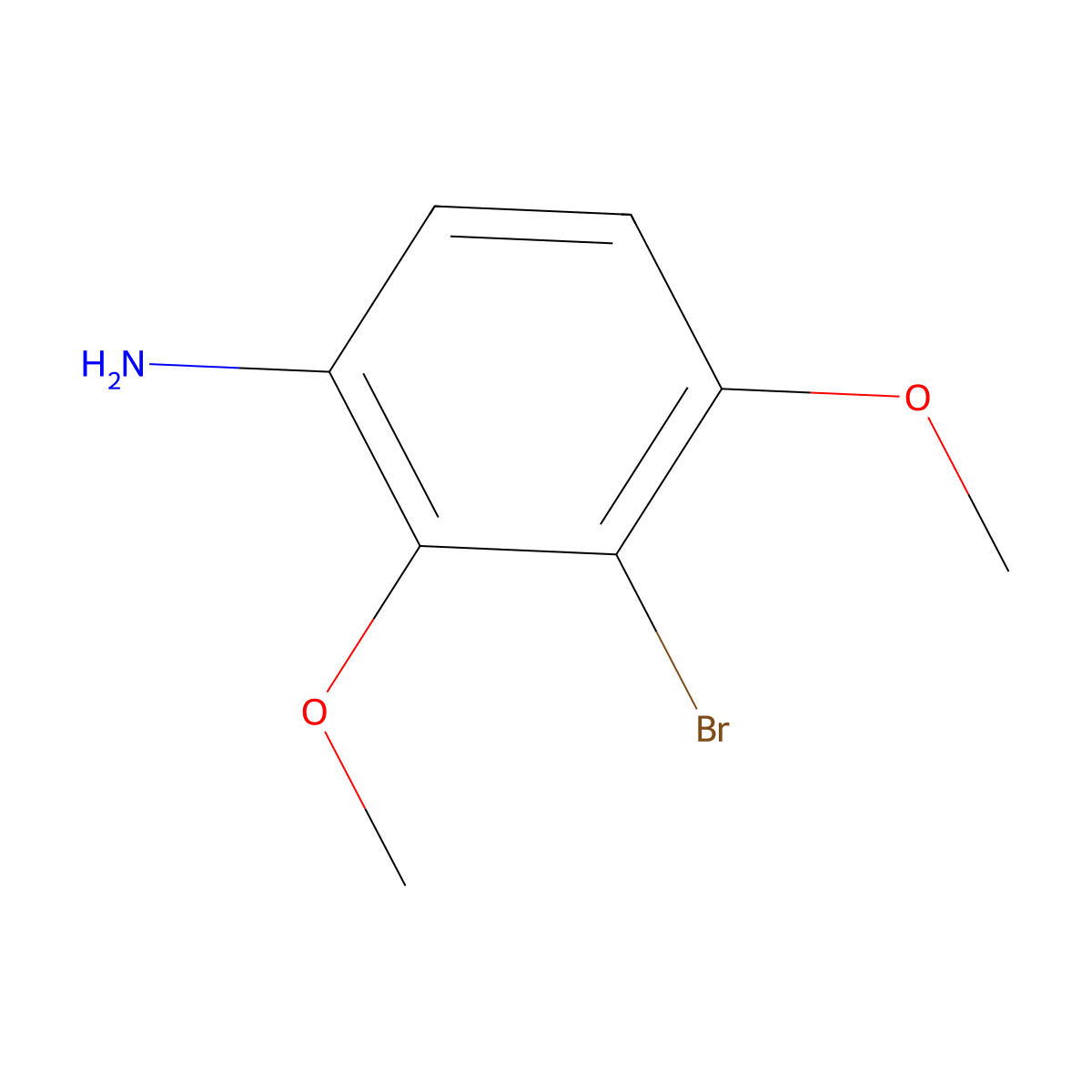 3-Bromo-2,4-dimethoxyaniline molecular structure, CAS 1597839-97-8