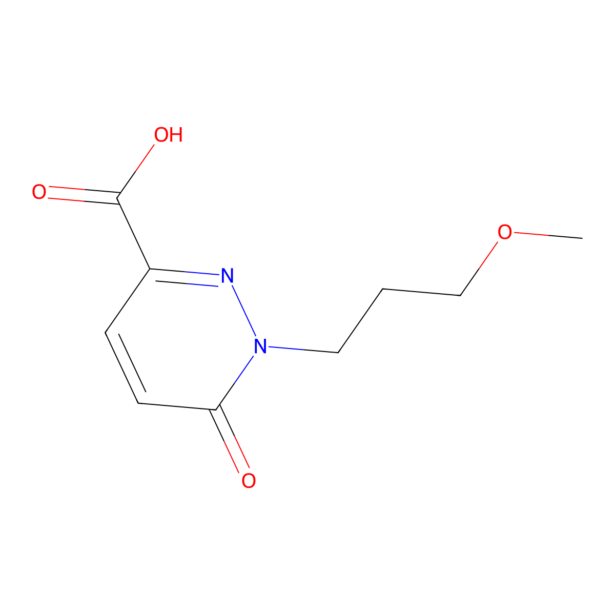 1-(3-Methoxypropyl)-6-oxo-1,6-dihydropyridazine-3-carboxylic acid molecular structure, CAS 1597858-28-0