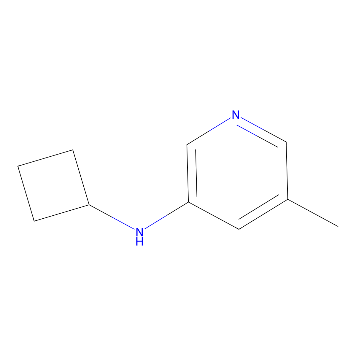 N-cyclobutyl-5-methylpyridin-3-amine molecular structure, CAS 1597873-07-8