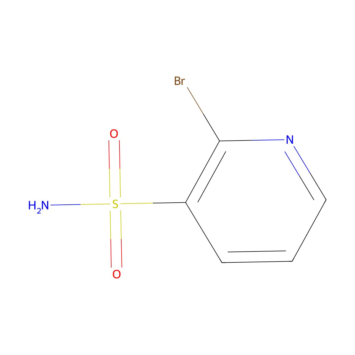 2-Bromopyridine-3-sulfonamide molecular structure, CAS 1597876-00-0